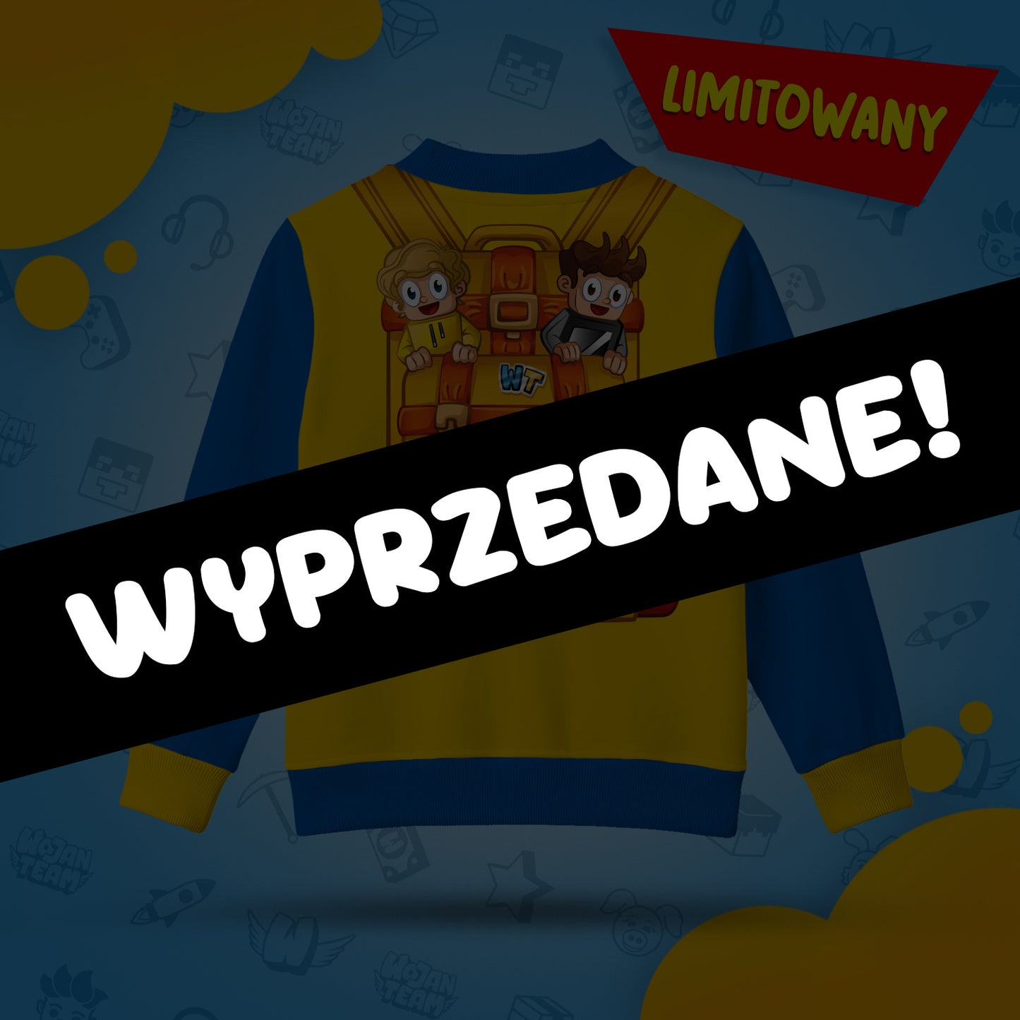 *LIMITOWANA* BLUZA "PLECAK" ROZPINANA - ŻÓŁTA