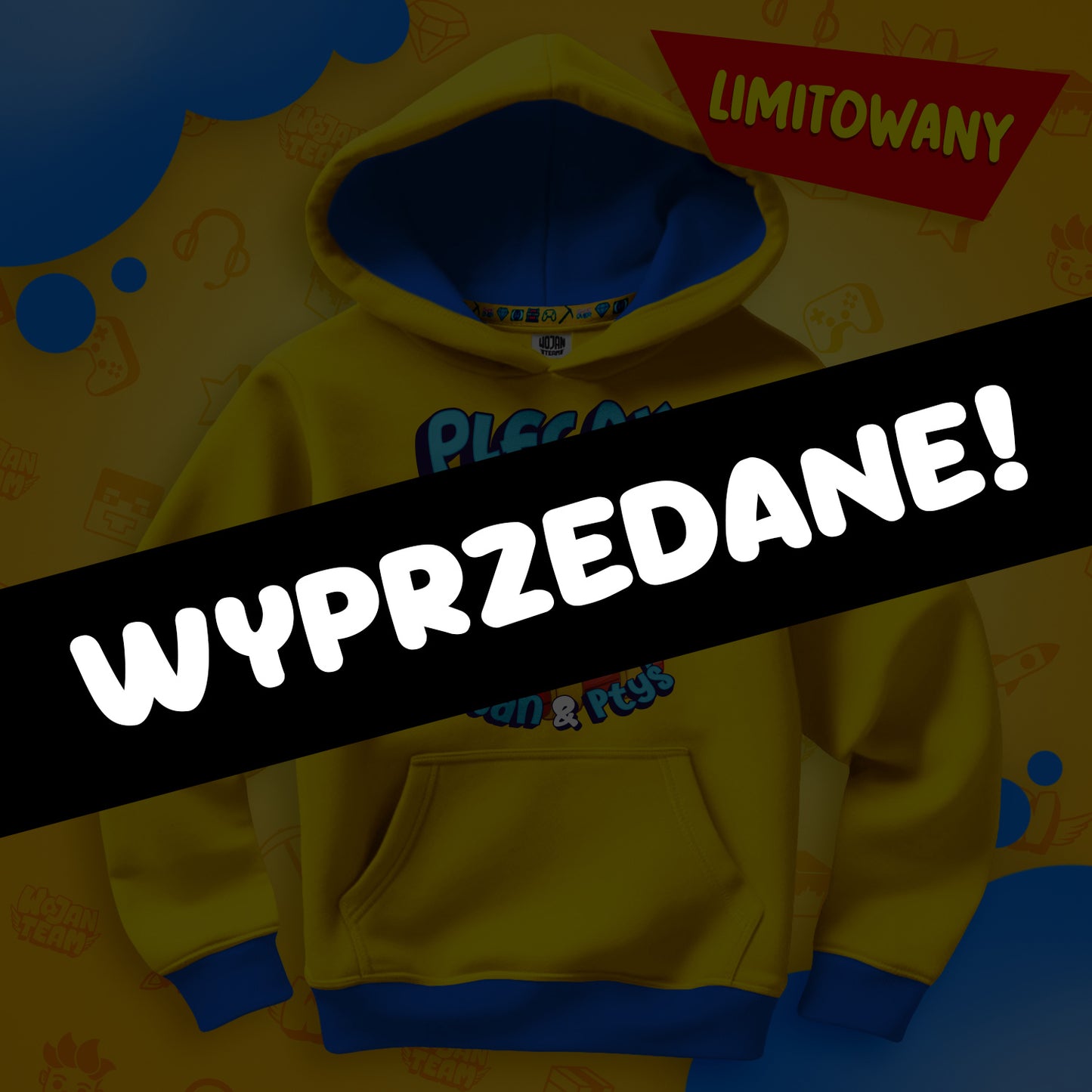 *LIMITOWANA* BLUZA "PLECAK" Z KAPTUREM - ŻÓŁTA