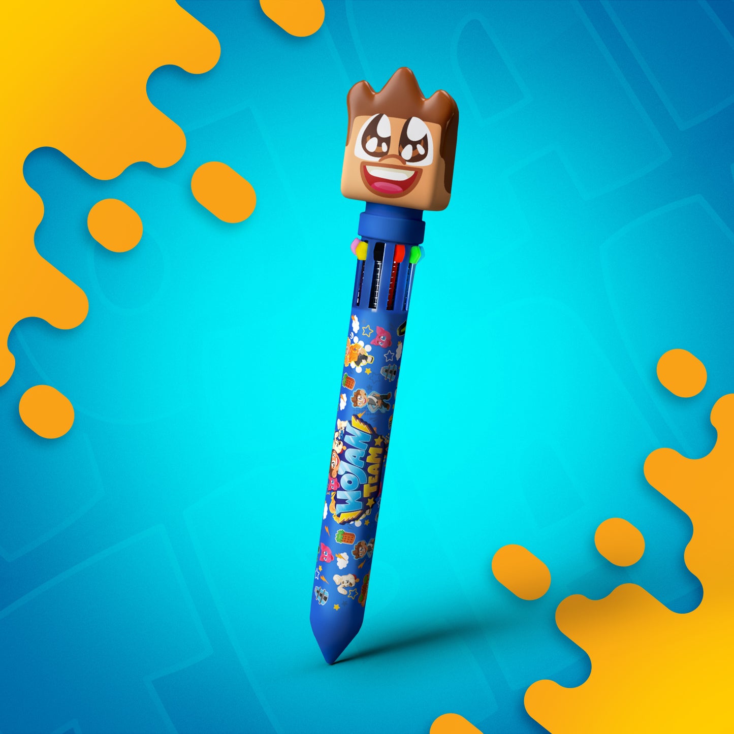 DŁUGOPIS WIELOKOLOROWY - AŻ 10 KOLORÓW! - 3D GŁOWA WOJANA