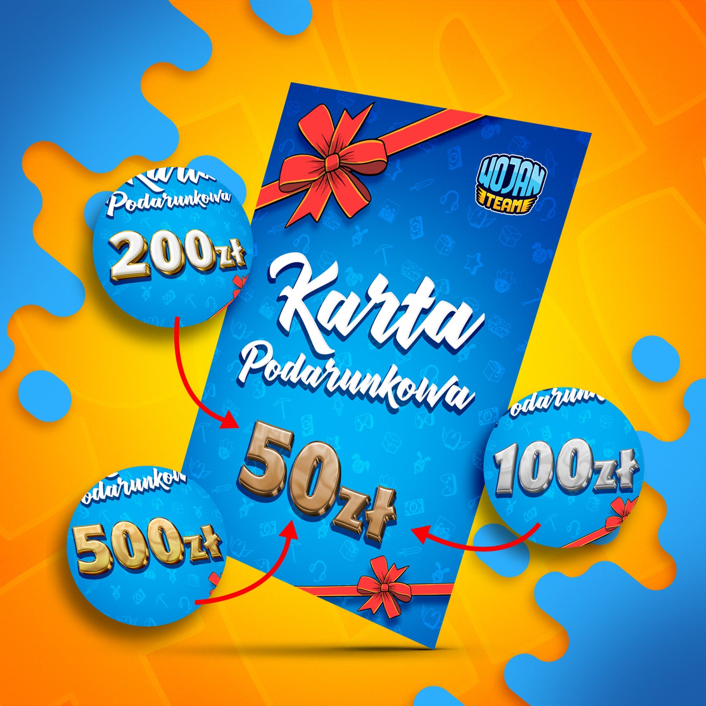 KARTA PODARUNKOWA OD 50 DO 500 ZŁ - WOJAN SHOP