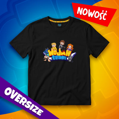 KOSZULKA OVERSIZE *PREMIUM* - WOJAN TEAM - CZARNA