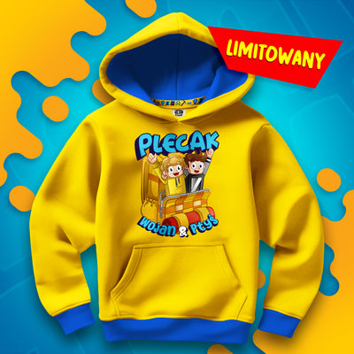 *LIMITOWANA* BLUZA "PLECAK" Z KAPTUREM - ŻÓŁTA