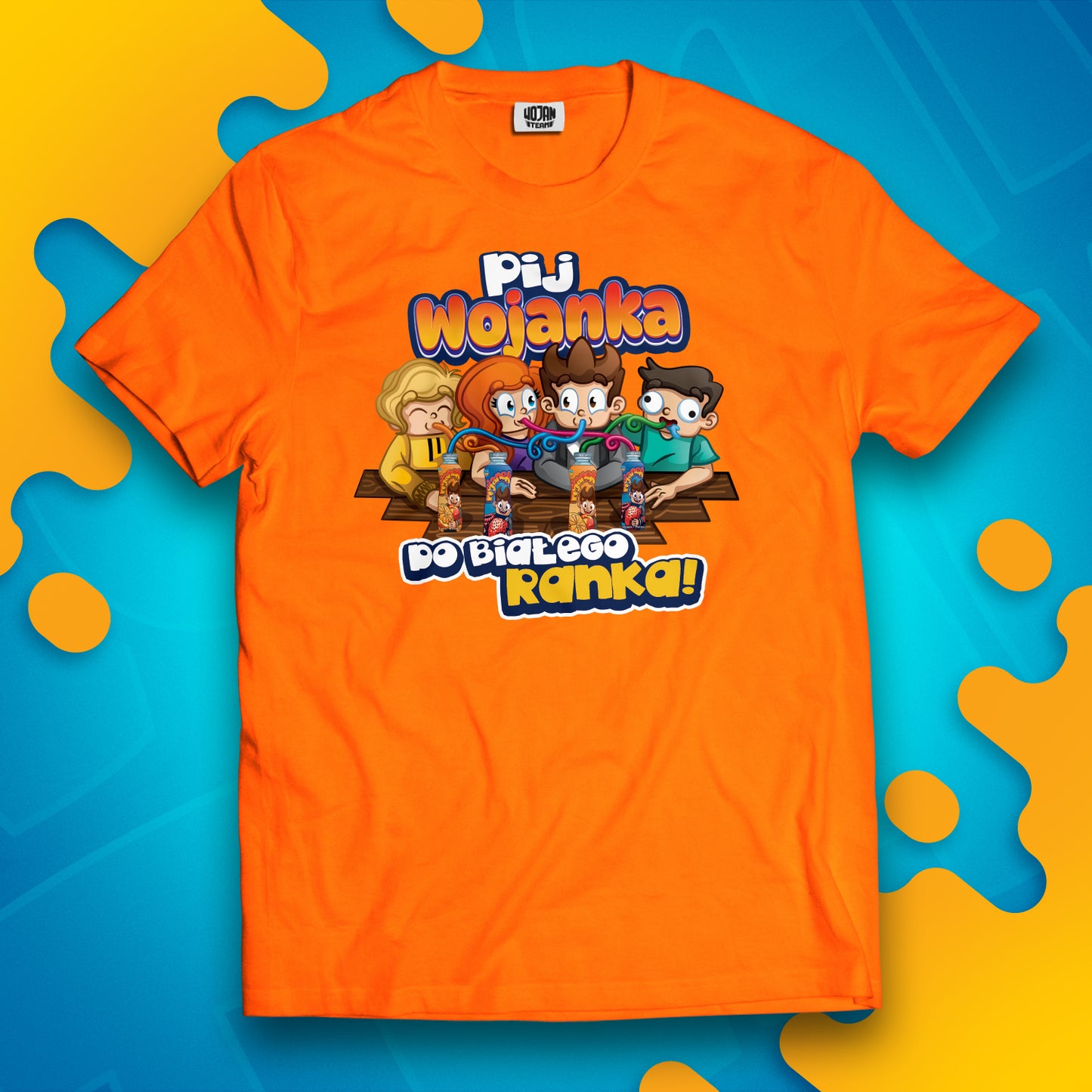 *LIMITOWANA* KOSZULKA "PIJ WOJANKA DO BIAŁEGO RANKA" - POMARAŃCZOWA