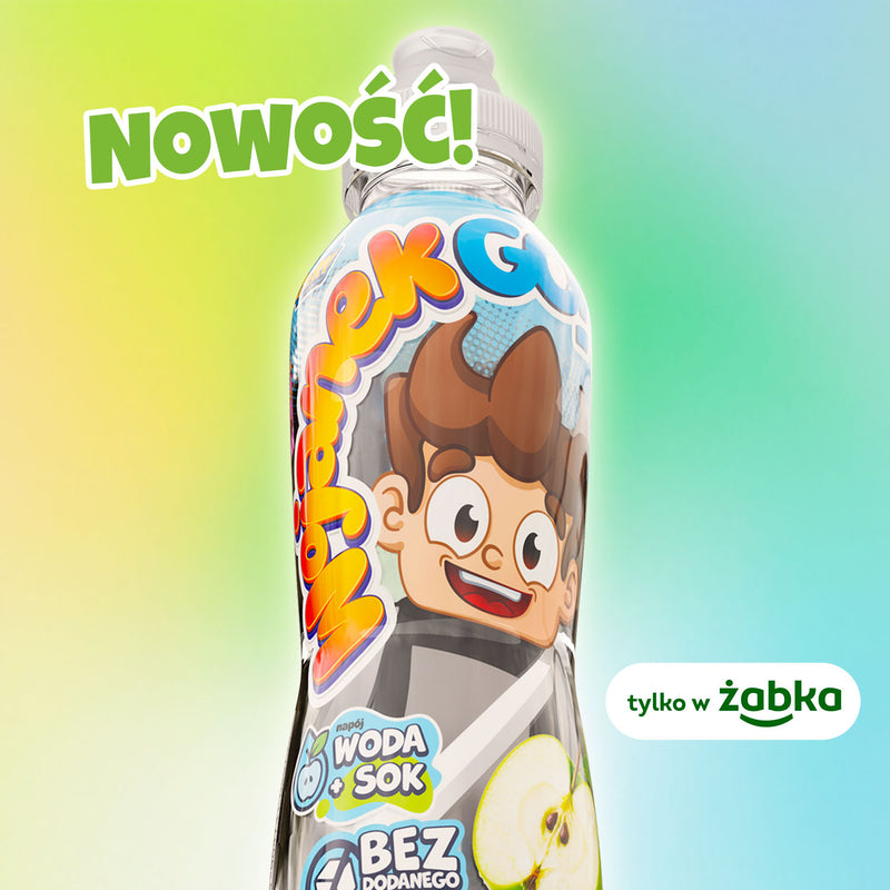Wojanek GO! Jabłko - połączenie wody i soku owocowego, bez konserwantów, bez barwników. Nowość!