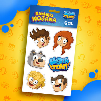 ZESTAW NAKLEJEK WOJANA - 6 SZTUK