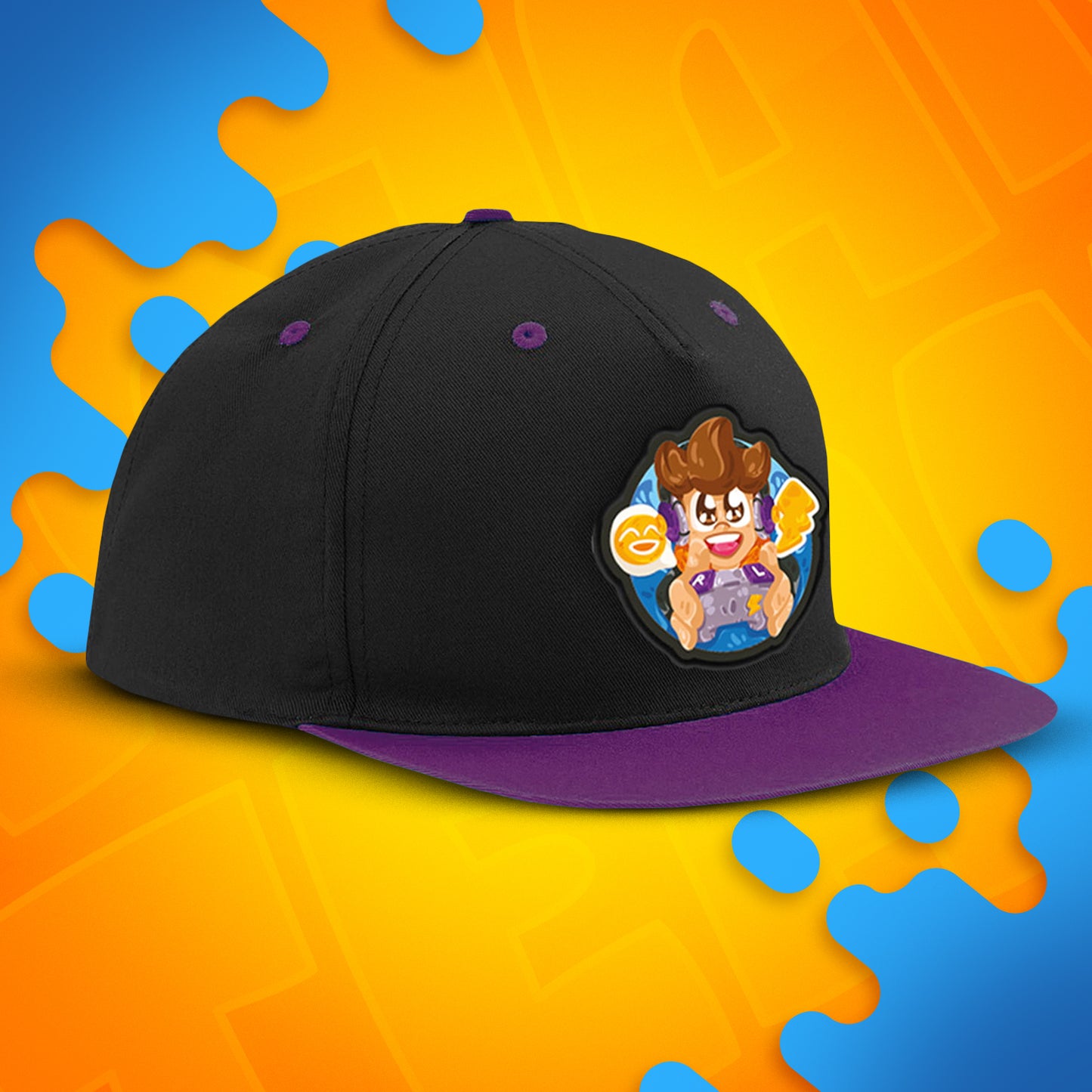 CZAPKA Z DASZKIEM SNAPBACK - GAMER - FIOLETOWA