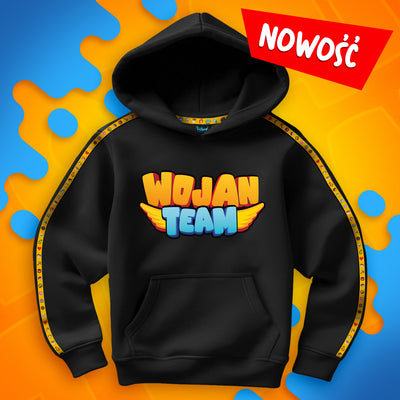 BLUZA *PREMIUM* Z PASKAMI WOJAN TEAM - CZARNA