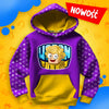 BLUZA *FULL WZÓR* PTYŚ W LOGO - ŻÓŁTA