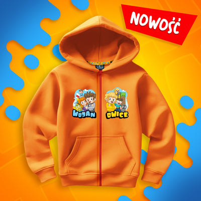 BLUZA ROZPINANA *PREMIUM* WOJANOWICE - POMARAŃCZOWA