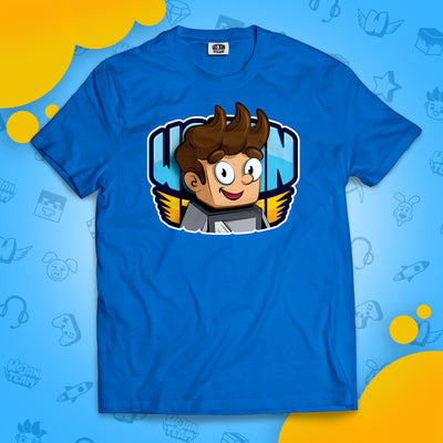 KOSZULKA WOJAN W LOGO WOJAN TEAM - NIEBIESKA