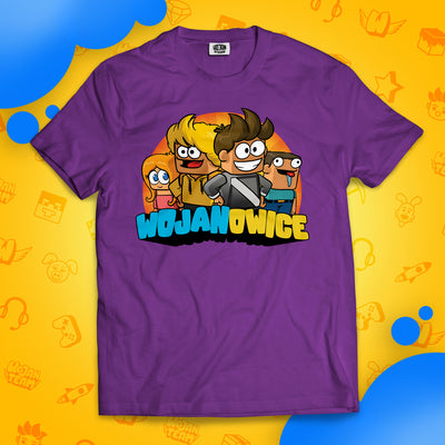 KOSZULKA KOMIKSOWE WOJANOWICE - FIOLETOWA