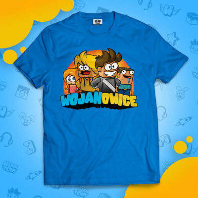 KOSZULKA KOMIKSOWE WOJANOWICE - NIEBIESKA