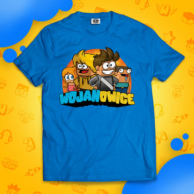 KOSZULKA KOMIKSOWE WOJANOWICE - NIEBIESKA