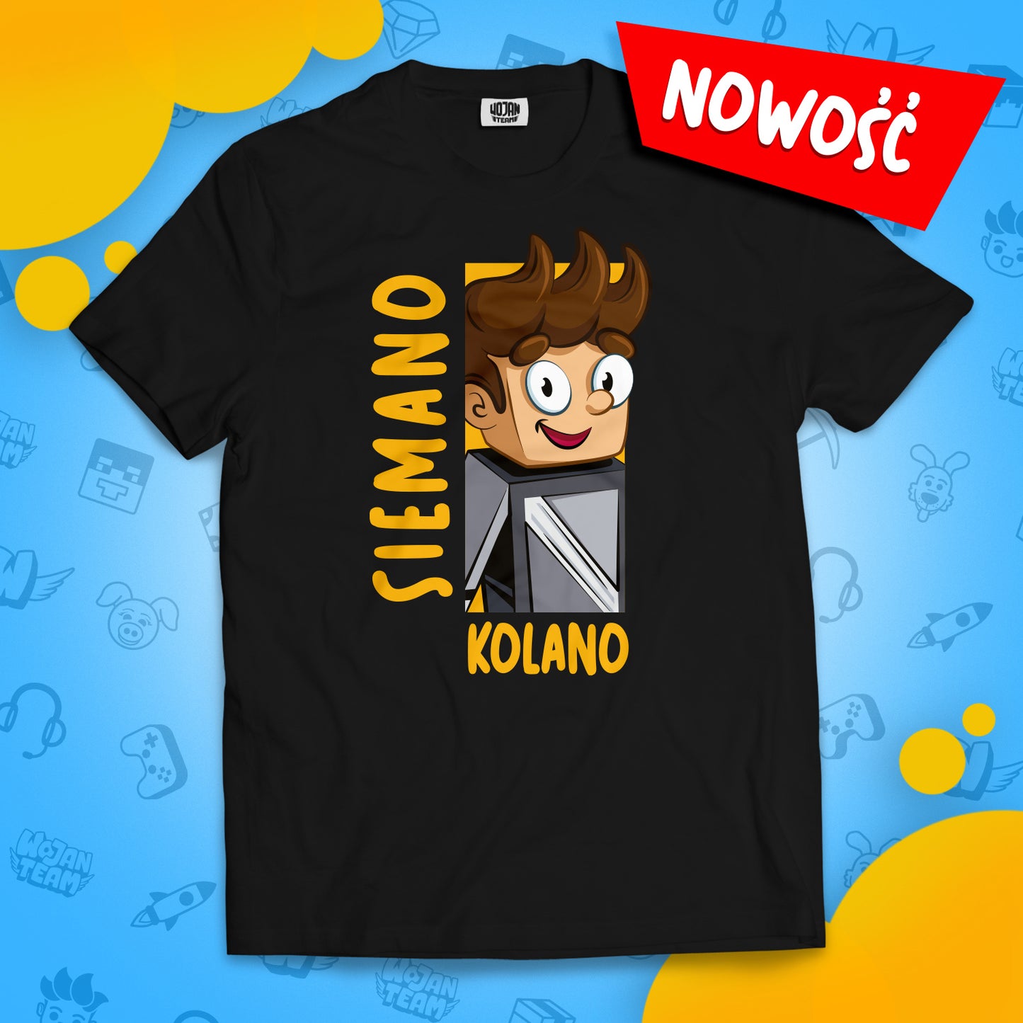 KOSZULKA SIEMANO KOLANO - CZARNA
