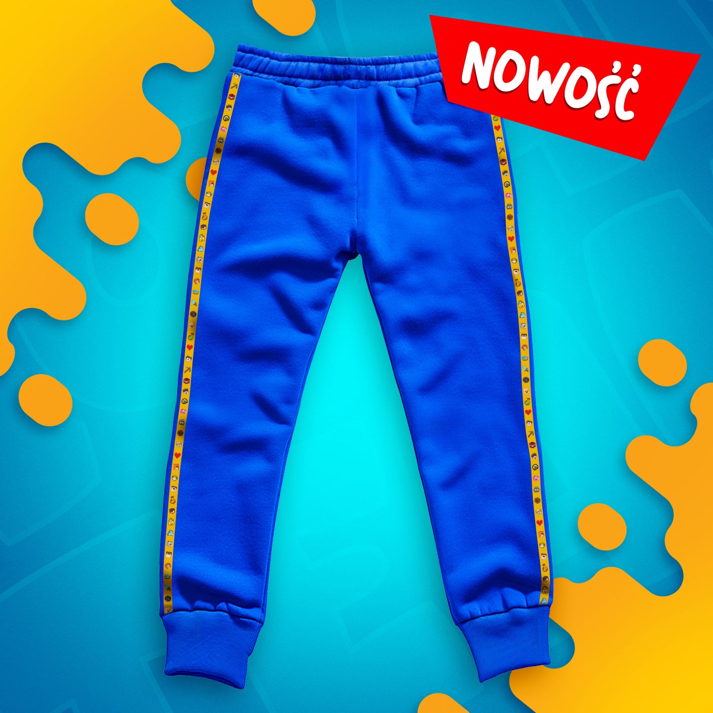 SPODNIE *PREMIUM* Z PASKAMI WOJAN TEAM - NIEBIESKIE