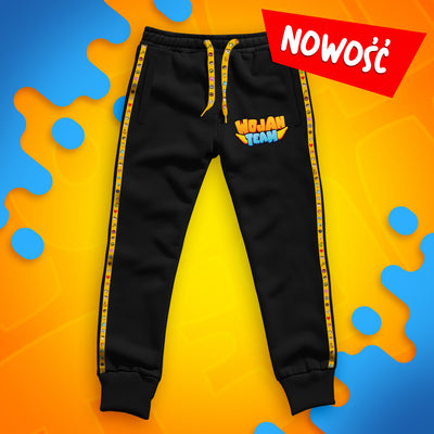 SPODNIE *PREMIUM* Z PASKAMI WOJAN TEAM - CZARNE