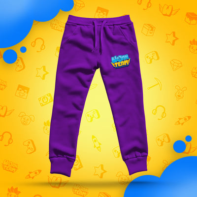 DŁUGIE SPODNIE *PREMIUM* - LOGO WOJAN TEAM - FIOLETOWE