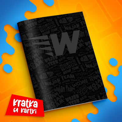 ZESZYT W KRATKĘ A4 - 64 KARTKI - LOGO WOJAN TEAM - 2025