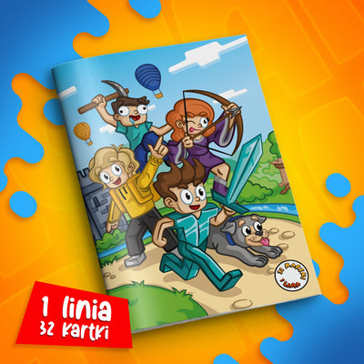 ZESZYT W SZEROKĄ LINIE A5 - 32 KARTKI - ZAMEK WOJAN TEAM - 2025