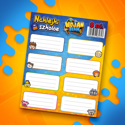 NAKLEJKI SZKOLNE WOJAN TEAM 2025 *AŻ 8 SZTUK*