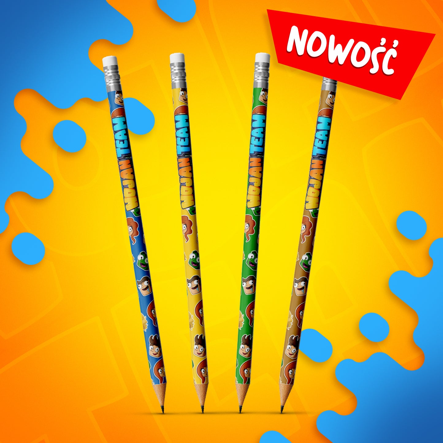 OŁÓWKI GRAFITOWE WOJAN TEAM *3+1 GRATIS* 2025