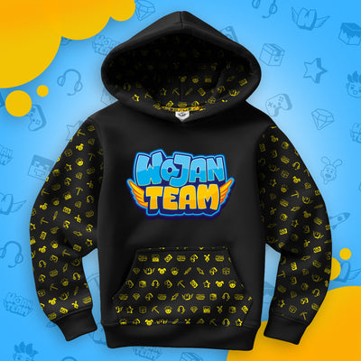 BLUZA *FULL WZÓR* LOGO WOJAN TEAM - CZARNA