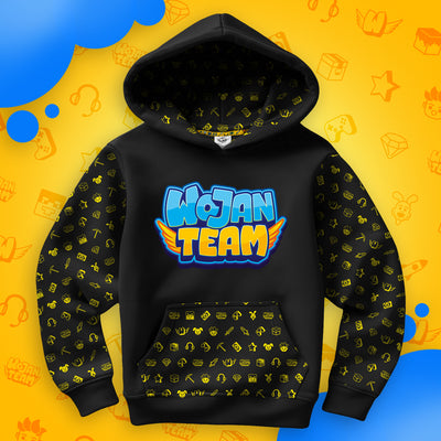 BLUZA *FULL WZÓR* LOGO WOJAN TEAM - CZARNA