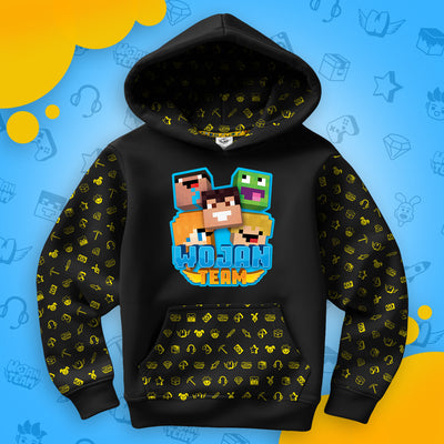 BLUZA *FULL WZÓR* WOJAN TEAM SKINY - CZARNA