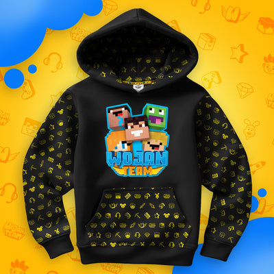 BLUZA *FULL WZÓR* WOJAN TEAM SKINY - CZARNA