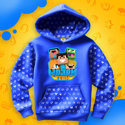 BLUZA *FULL WZÓR* WOJAN TEAM SKINY - NIEBIESKA