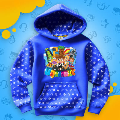 BLUZA *FULL WZÓR* MIASTO WOJANOWICE - NIEBIESKA