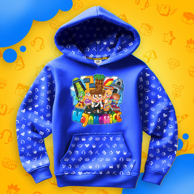 BLUZA *FULL WZÓR* MIASTO WOJANOWICE - NIEBIESKA