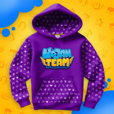 BLUZA *FULL WZÓR* LOGO WOJAN TEAM - FIOLETOWA
