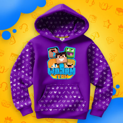 BLUZA *FULL WZÓR* WOJAN TEAM SKINY - FIOLETOWA