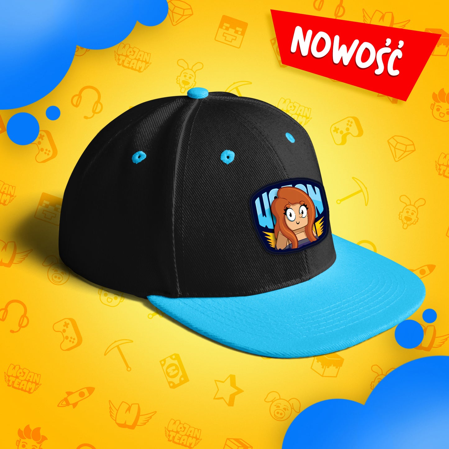 CZAPKA Z DASZKIEM SNAPBACK - KATI - NIEBIESKA