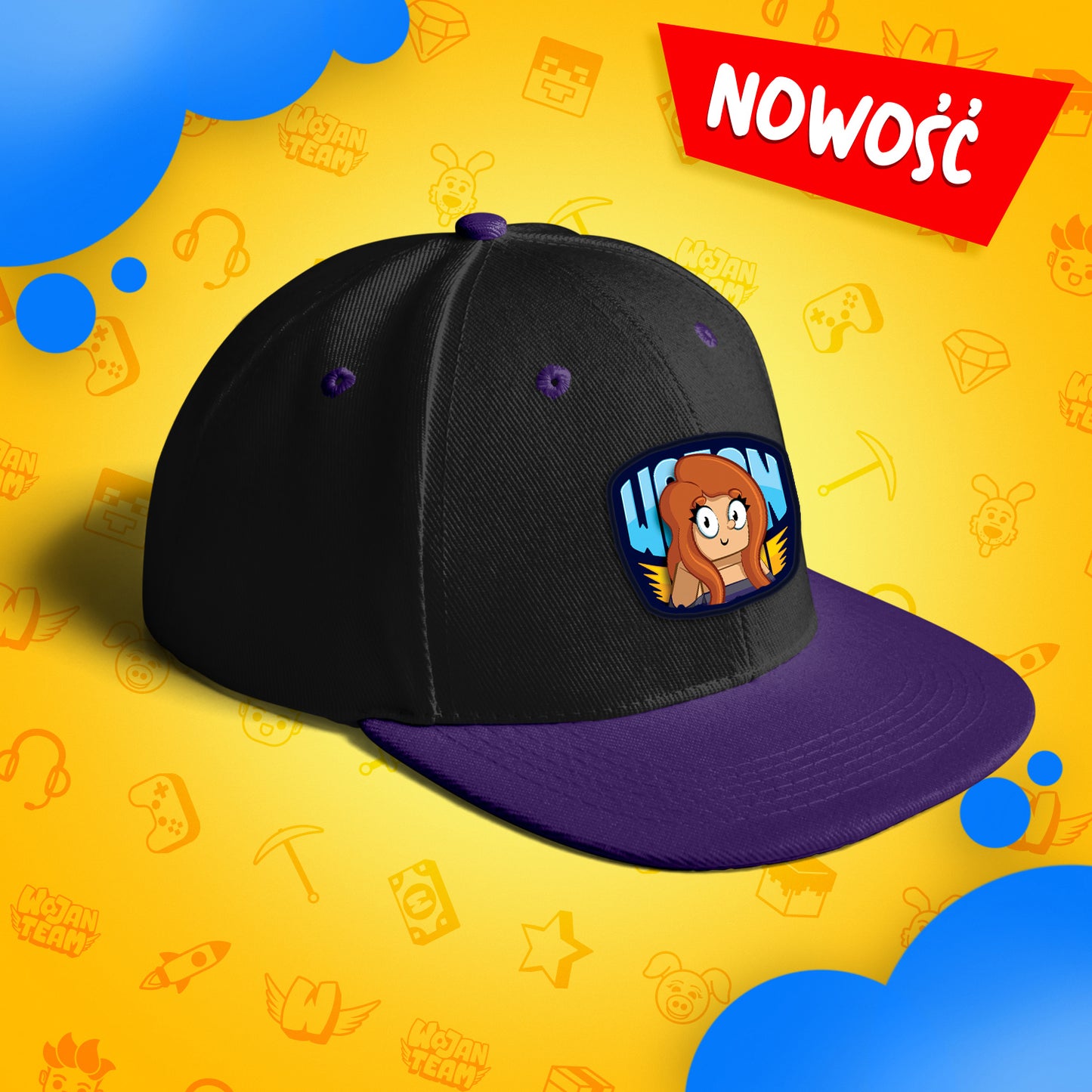 CZAPKA Z DASZKIEM SNAPBACK - KATI - FIOLETOWA