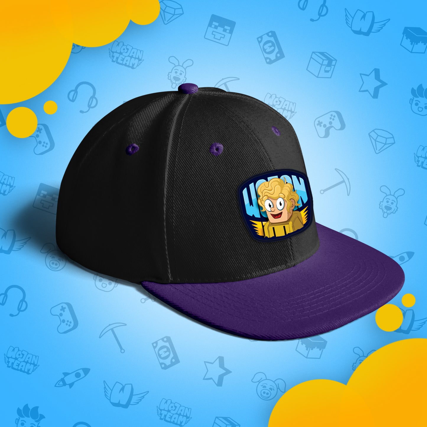 CZAPKA Z DASZKIEM SNAPBACK - PTYŚ - FIOLETOWA