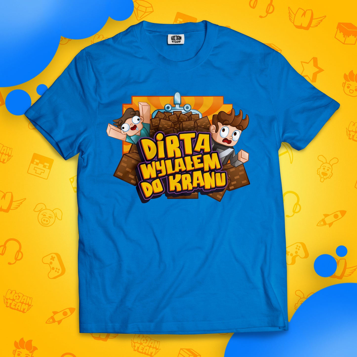 *LIMITOWANA* KOSZULKA "DIRTA WYLAŁEM DO KRANU" - NIEBIESKA