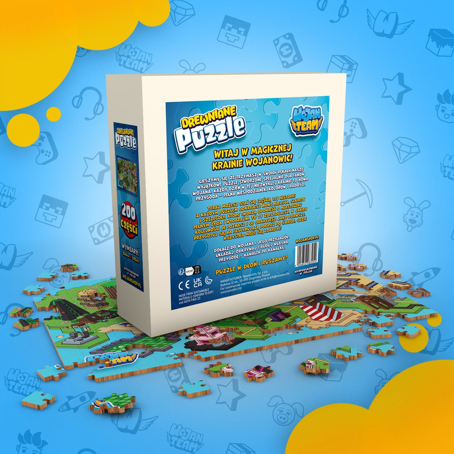 PUZZLE DREWNIANE *WOJANOWICE* - 200 ELEMENTÓW