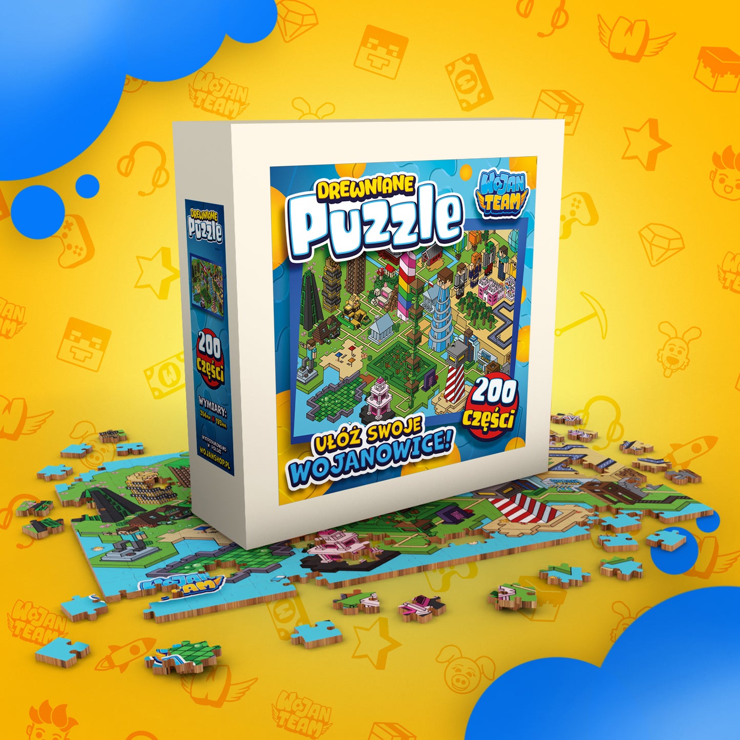 PUZZLE DREWNIANE *WOJANOWICE* - 200 ELEMENTÓW