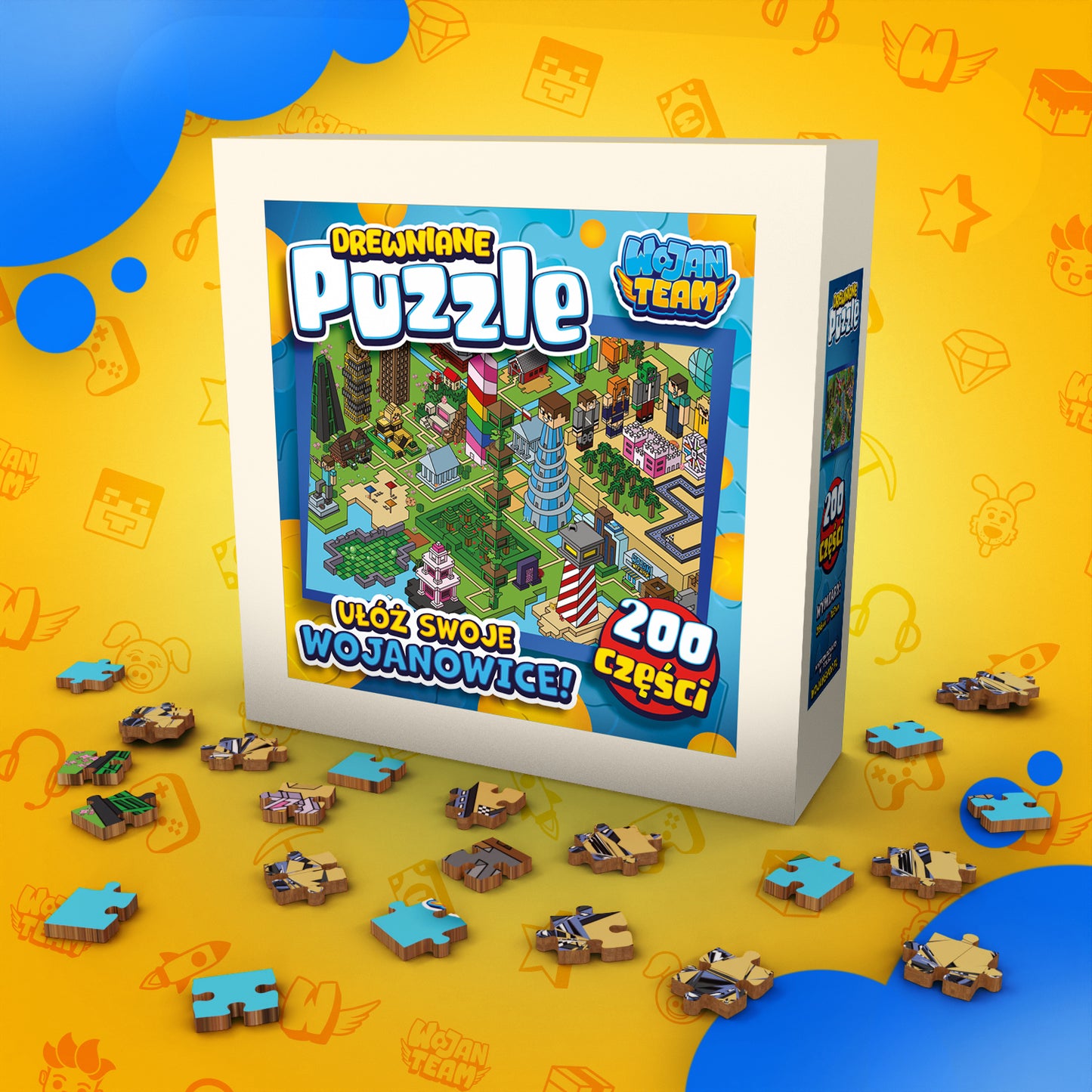PUZZLE DREWNIANE *WOJANOWICE* - 200 ELEMENTÓW