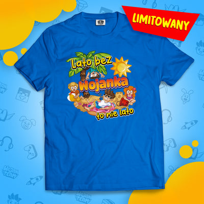 *LIMITOWANA* KOSZULKA "LATO BEZ WOJANKA TO NIE LATO" - NIEBIESKA