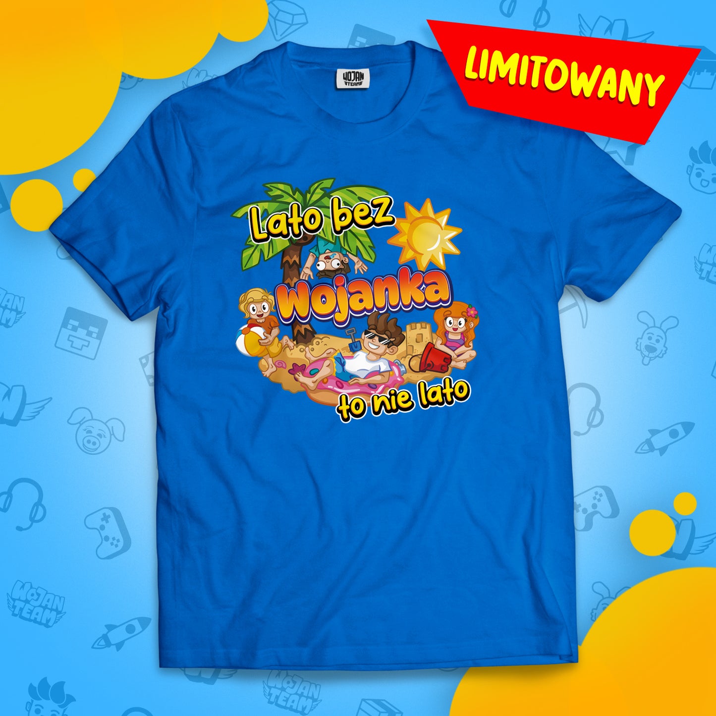 *LIMITOWANA* KOSZULKA "LATO BEZ WOJANKA TO NIE LATO" - NIEBIESKA