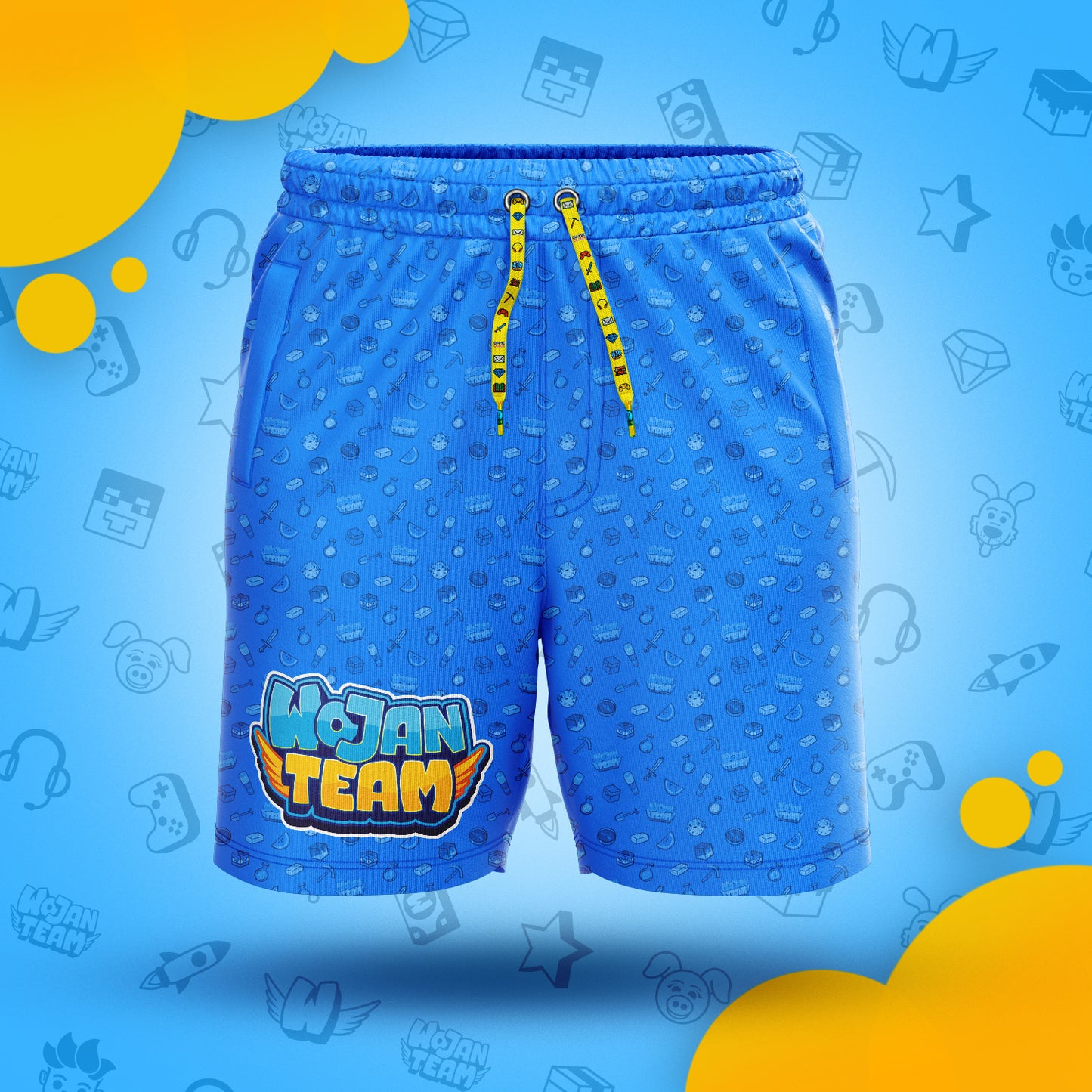 SPODENKI PLAŻOWE WOJAN TEAM - NIEBIESKIE