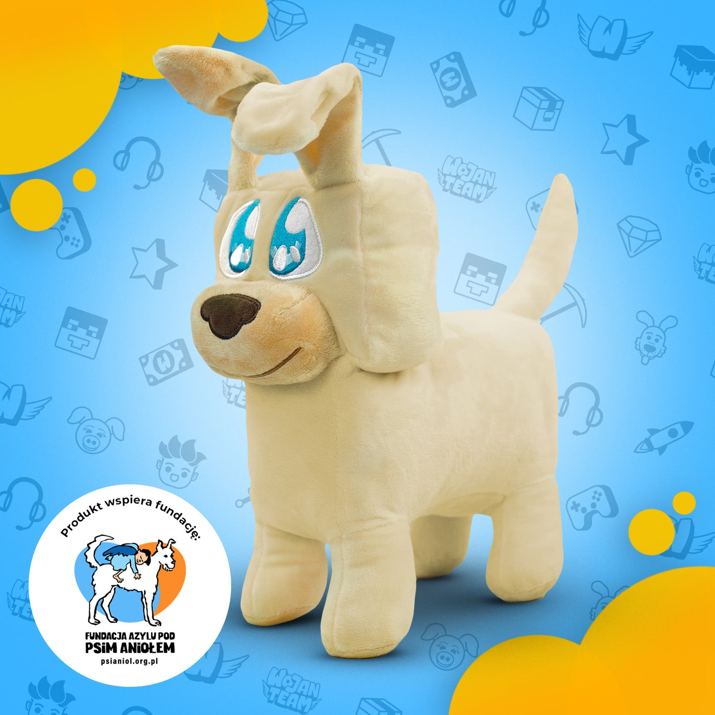 MASKOTKA *PREMIUM* PIESEK PIMPEK - 28 CM