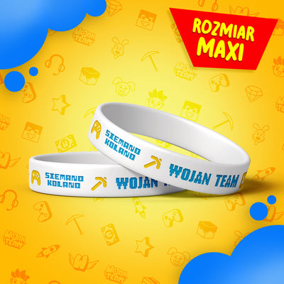 *MAXI* MAGICZNA OPASKA *ŚWIECĄCA* WOJAN TEAM - BIAŁA