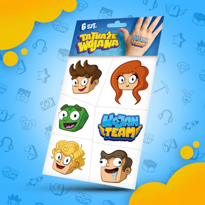 ZESTAW TATUAŻY WOJANA - 6 SZTUK