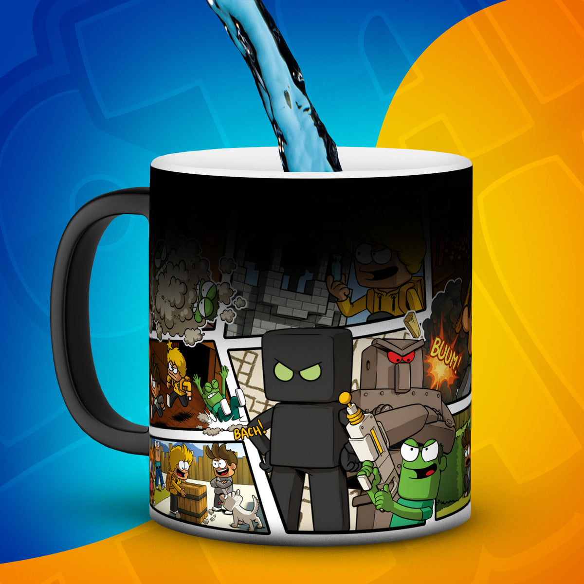 Magiczny kubek 300 ml „Wojanowice: Na Tropie Zdrajcy” z grafiką z komiksu