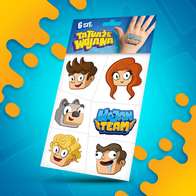 ZESTAW TATUAŻY WOJANA - 6 SZTUK