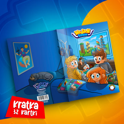 ZESZYT SZKOLNY W KRATKĘ A5 – 32 KARTKI – GAMING WOJAN TEAM – 2026